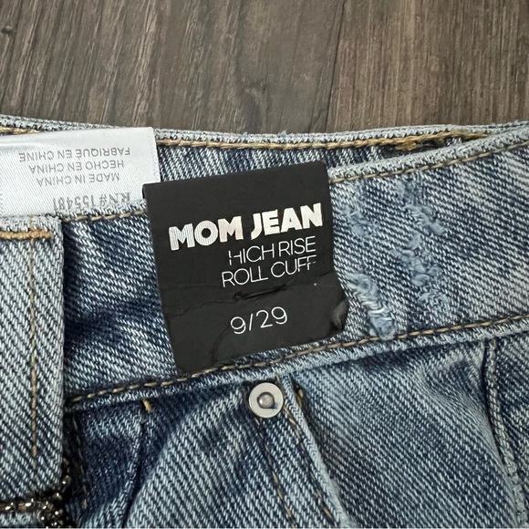 Simple Society NEW Mom Jean Highrise Roll Cuff Button Fly Jeans - Picture 9 of 16